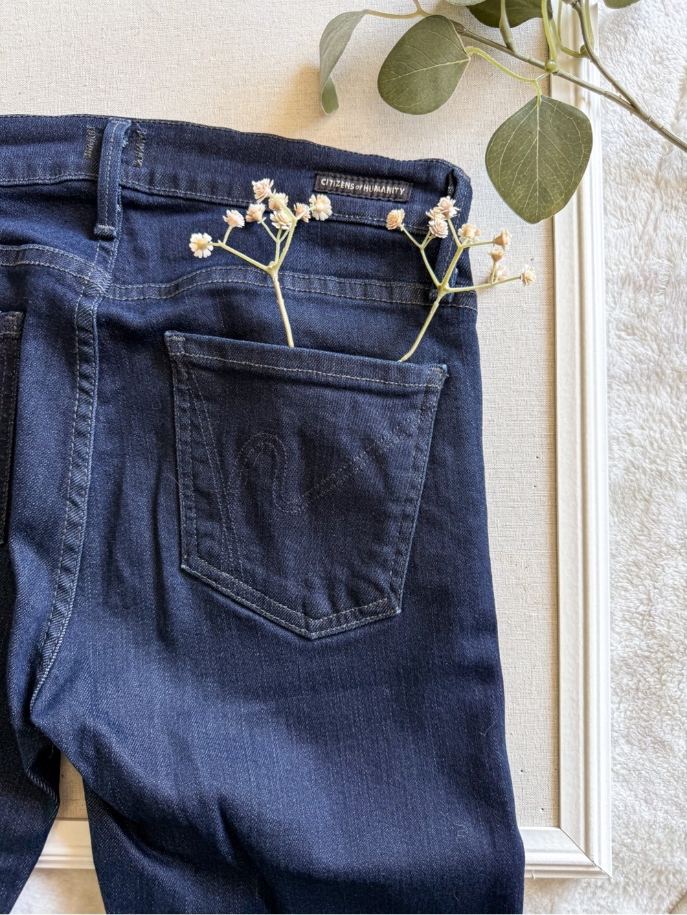Citizens of Humanity Dark Wash Slick Skinny Leg Jean Size 28
